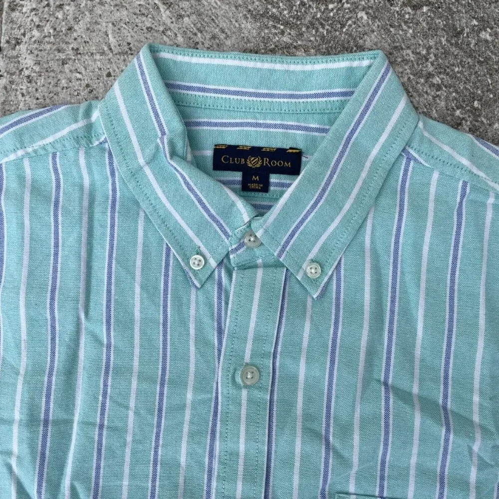 Club Room Men Shirt Casual Collared Long Sleeve Shirt Size M - Picture 5 of 10
